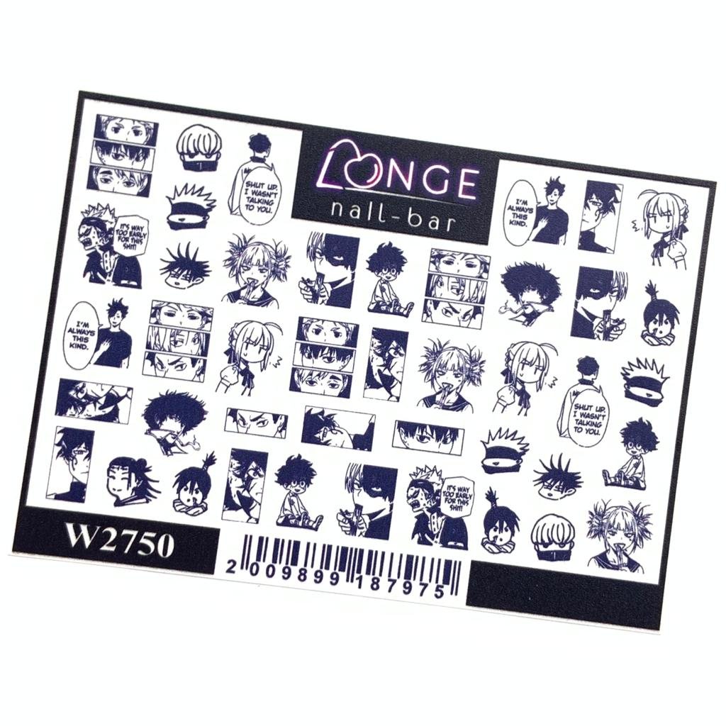 LONGE nail-bar Слайдер-дизайн (W2750 (Аниме)) в Новосибирске – купить по  цене от 99₽ в интернет-магазине “Hameleon”